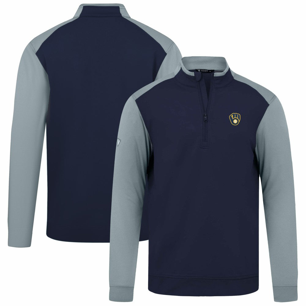 Milwaukee Brewers Levelwear Insignia 2.0 Quarter-Zip Pullover Top - Navy Pullover