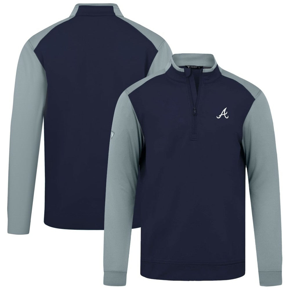 Atlanta Braves Levelwear Insignia 2.0 Quarter-Zip Pullover Top - Navy Pullover