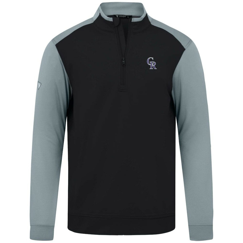 Colorado Rockies Levelwear Insignia 2.0 Quarter-Zip Pullover Top - Black Pullover