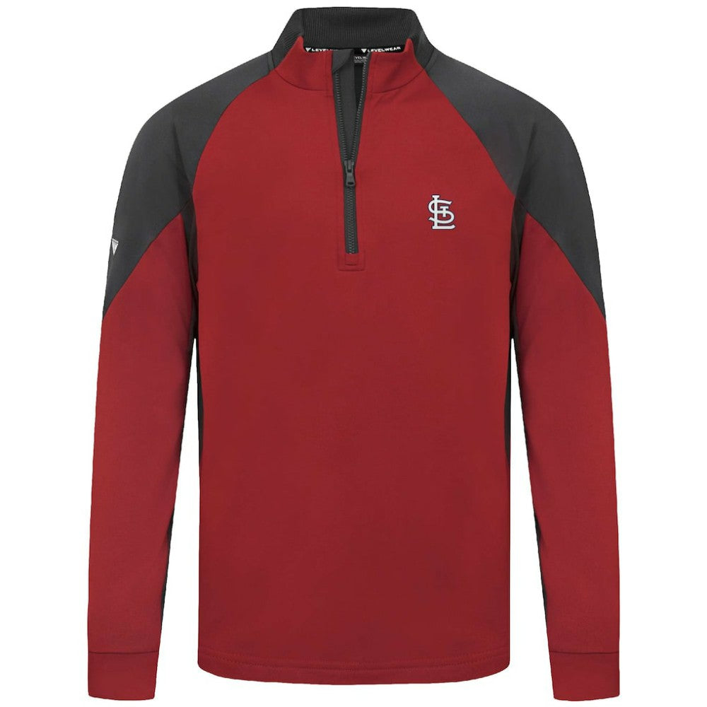 St. Louis Cardinals Levelwear Cadet Insignia 2.0 Raglan Quarter-Zip Jacket - Red Jackets
