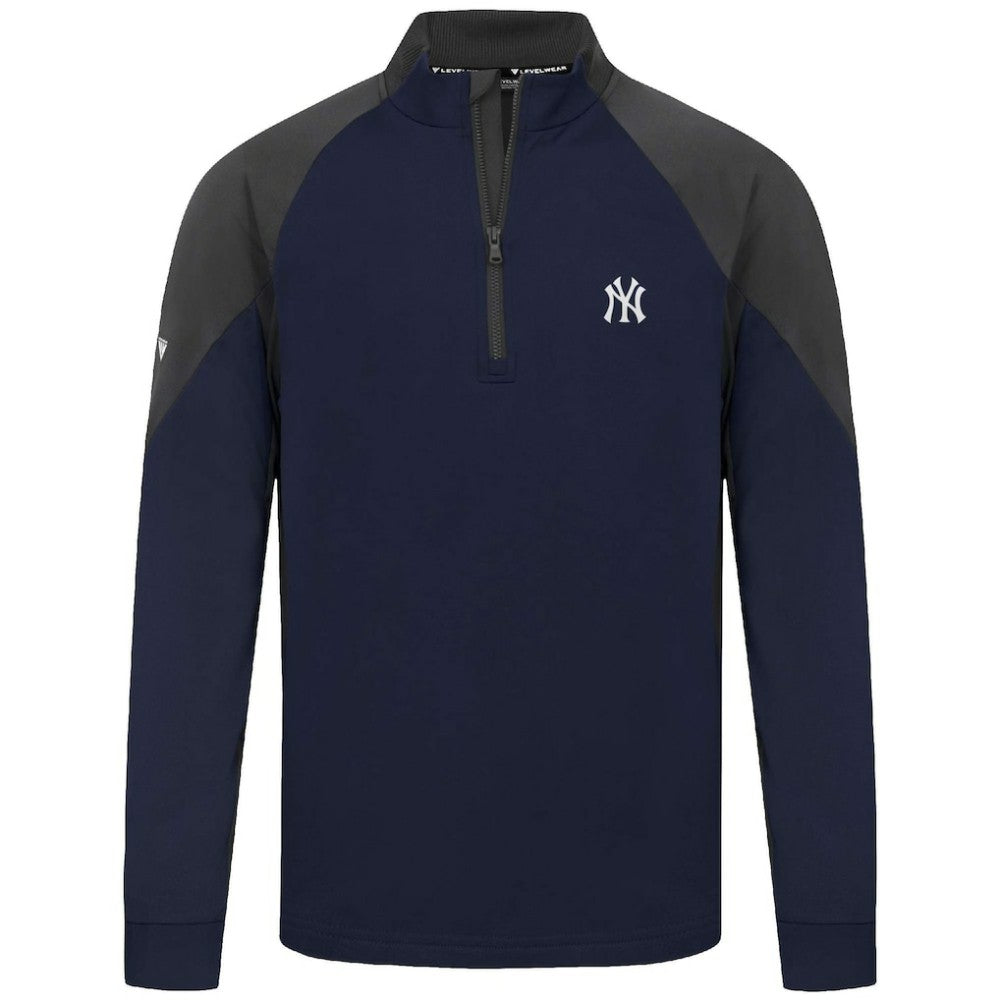 New York Yankees Levelwear Cadet Insignia 2.0 Raglan Quarter-Zip Jacket - Navy Jackets