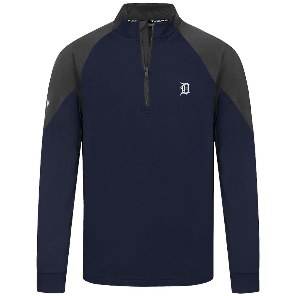 Detroit Tigers Levelwear Cadet Insignia 2.0 Raglan Quarter-Zip Jacket - Navy Jackets
