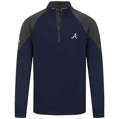 Atlanta Braves Levelwear Cadet Insignia 2.0 Raglan Quarter-Zip Jacket - Navy Jackets