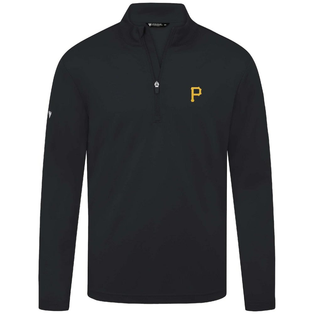 Pittsburgh Pirates Levelwear Heron Insignia 2.0 Quarter-Zip Jacket - Black Jackets