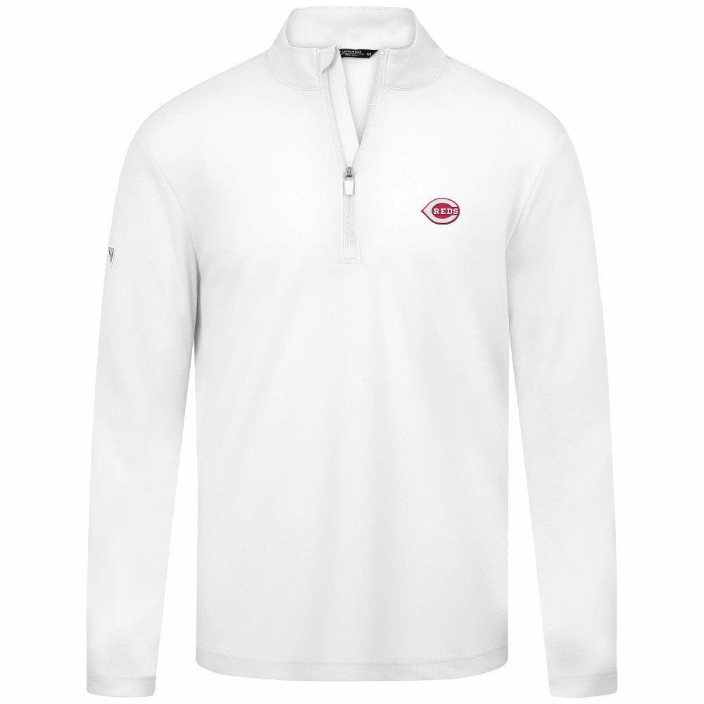 Cincinnati Reds Levelwear Heron Insignia 2.0 Quarter-Zip Jacket - White Jackets