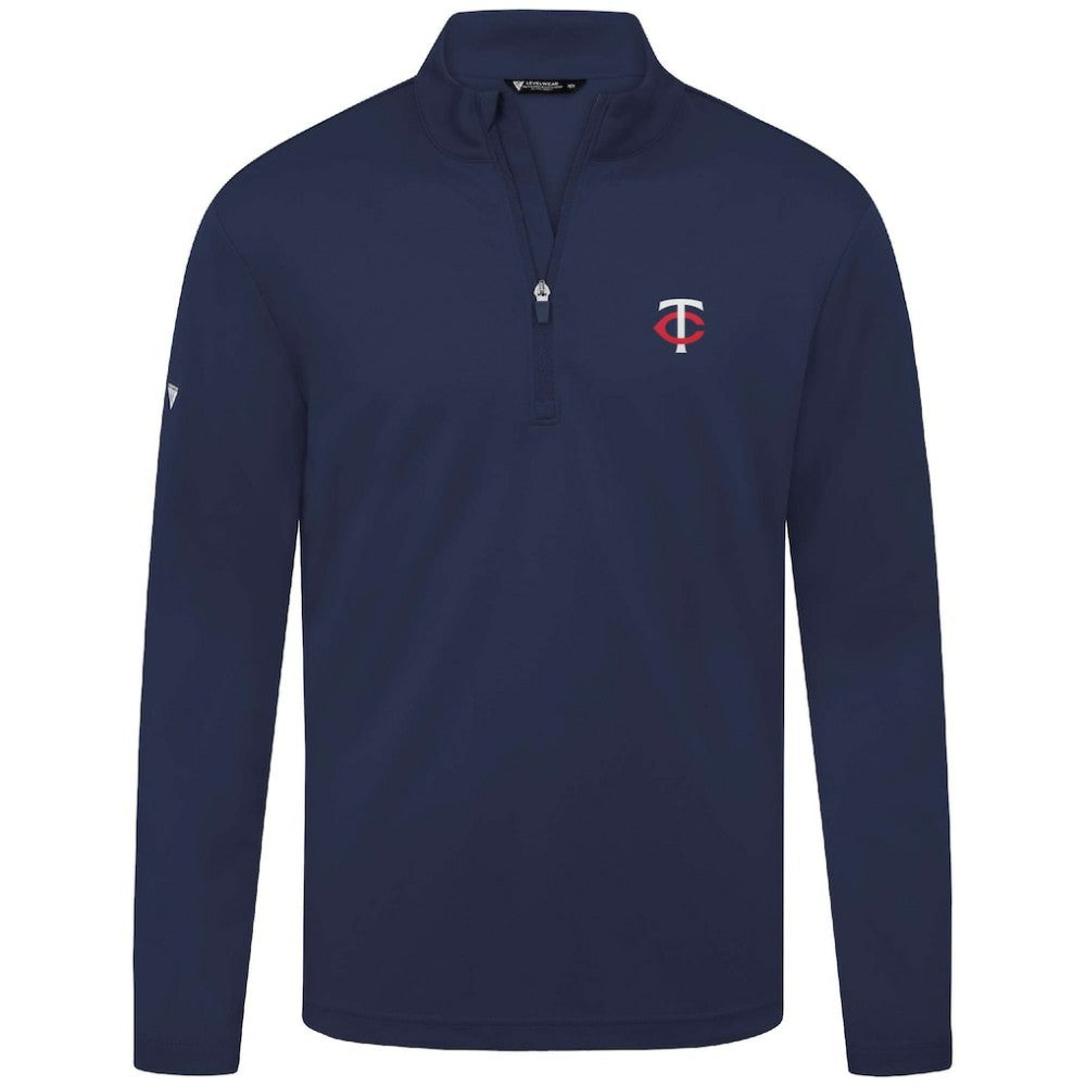 Minnesota Twins Levelwear Heron Insignia 2.0 Quarter-Zip Jacket - Navy Jackets
