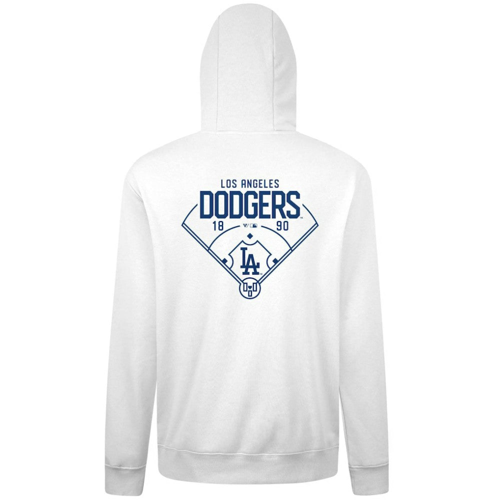 Los Angeles Dodgers Levelwear Podium Primary Pullover Hoodie - White Hoodies