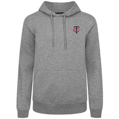 Minnesota Twins Levelwear Podium Primary Pullover Hoodie - Gray Hoodies