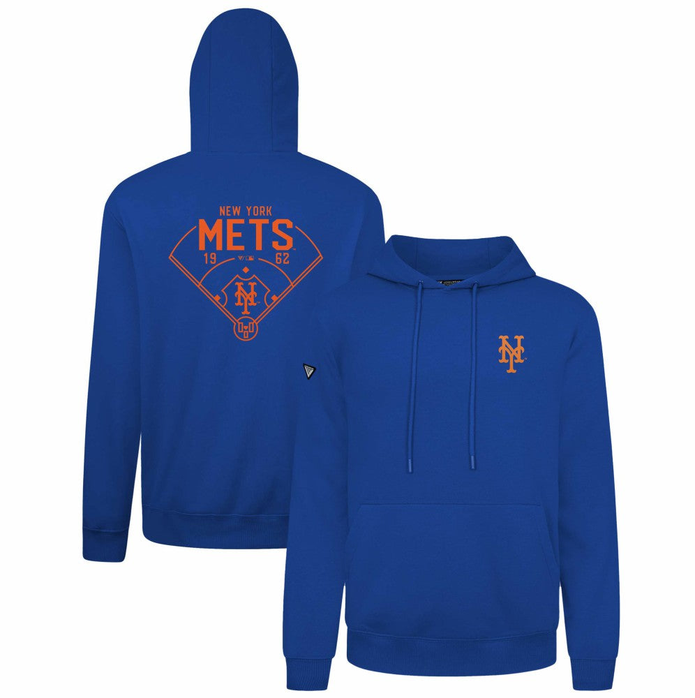 New York Mets Levelwear Podium Primary Pullover Hoodie - Royal Hoodies