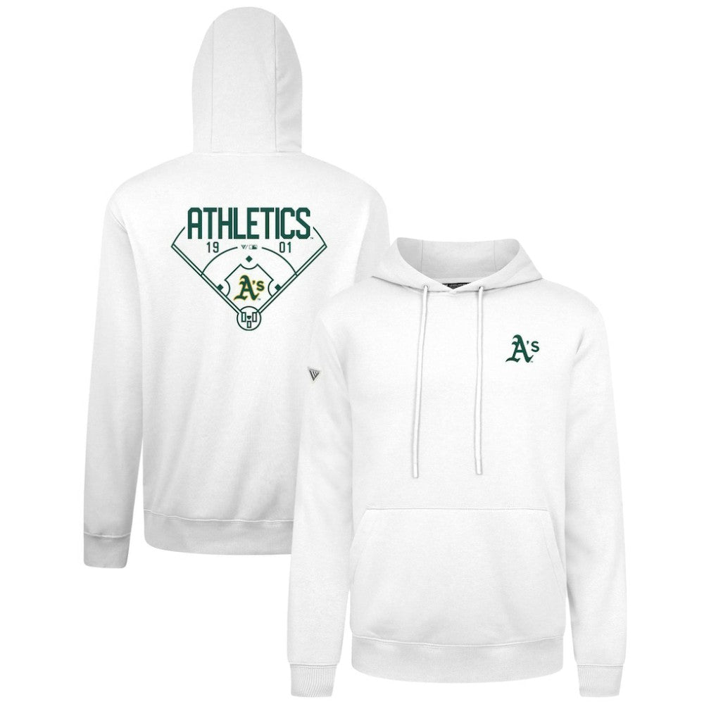 Athletics Levelwear Podium Primary Pullover Hoodie - White Hoodies