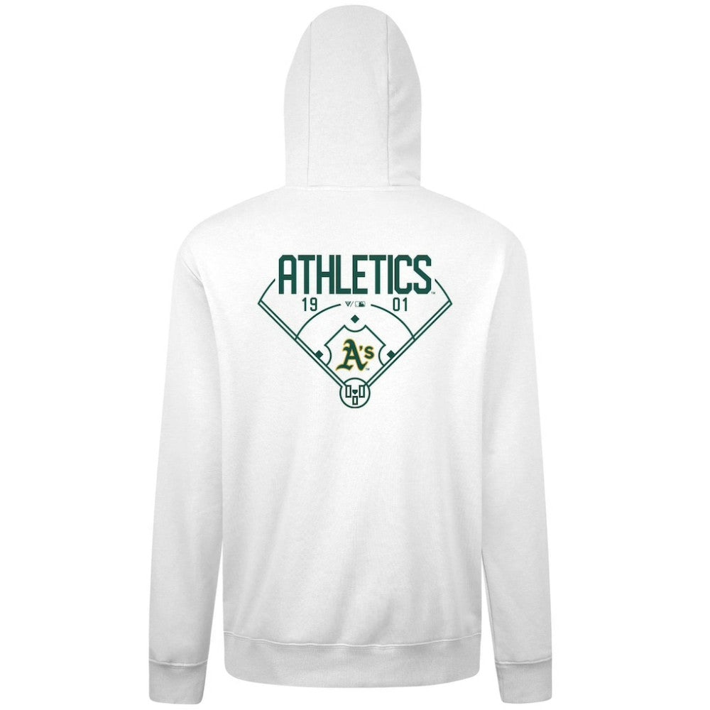 Athletics Levelwear Podium Primary Pullover Hoodie - White Hoodies