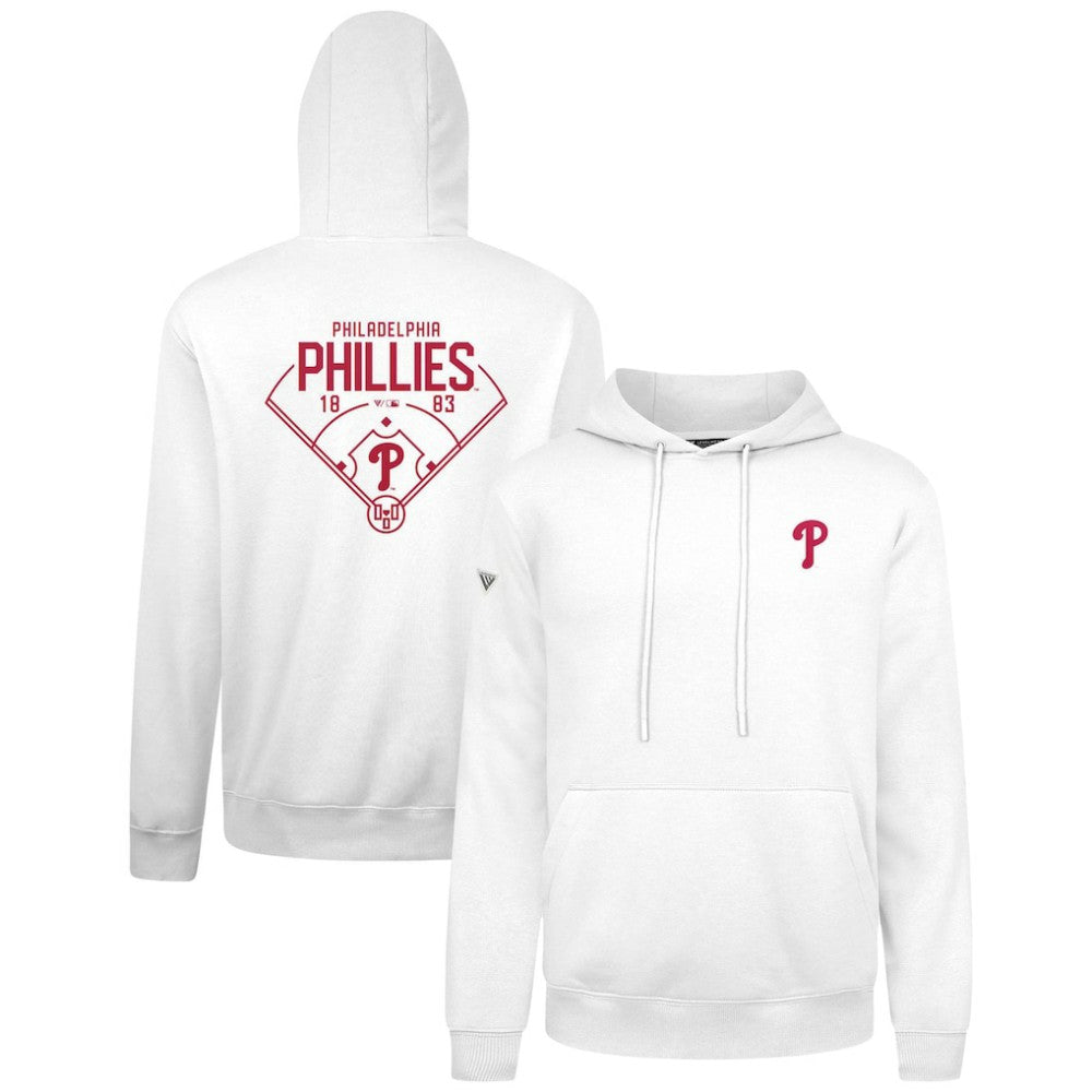 Philadelphia Phillies Levelwear Podium Primary Pullover Hoodie - White Hoodies