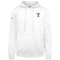 Texas Rangers Levelwear Podium Primary Pullover Hoodie - White Hoodies