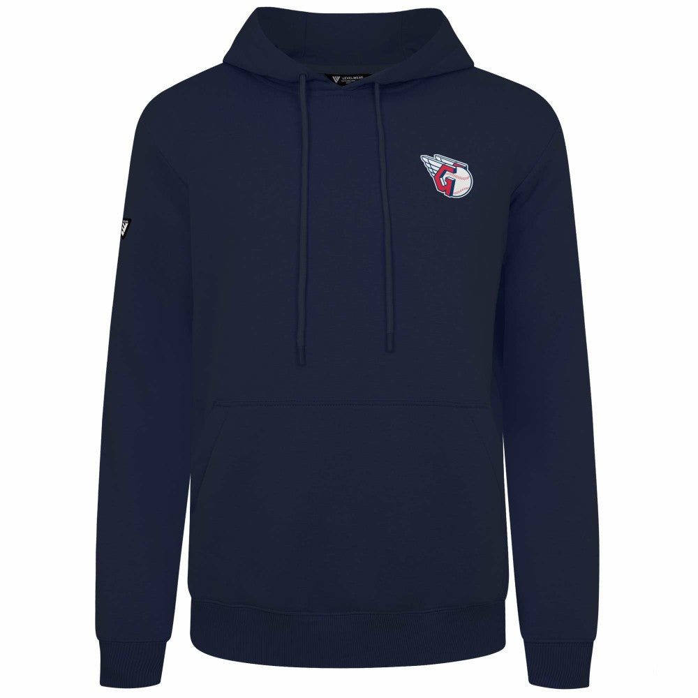 Cleveland Guardians Levelwear Podium Primary Pullover Hoodie - Navy Hoodies