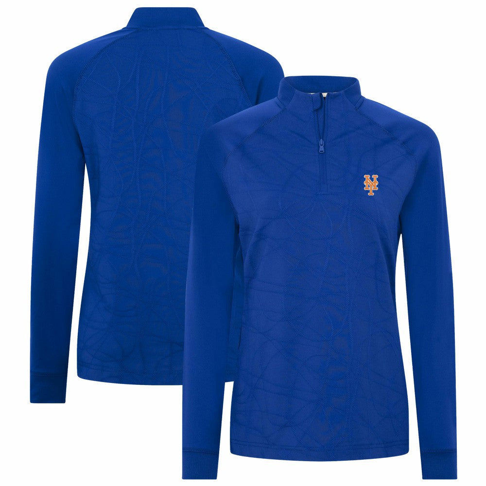New York Mets Levelwear Women's Amethyst Insignia 2.0 Quarter-Zip Jacket - Royal Jackets