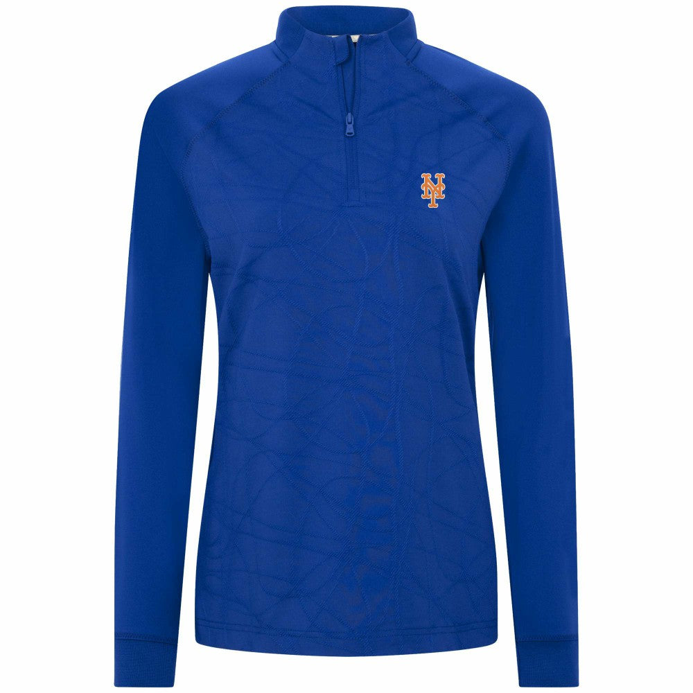 New York Mets Levelwear Women's Amethyst Insignia 2.0 Quarter-Zip Jacket - Royal Jackets
