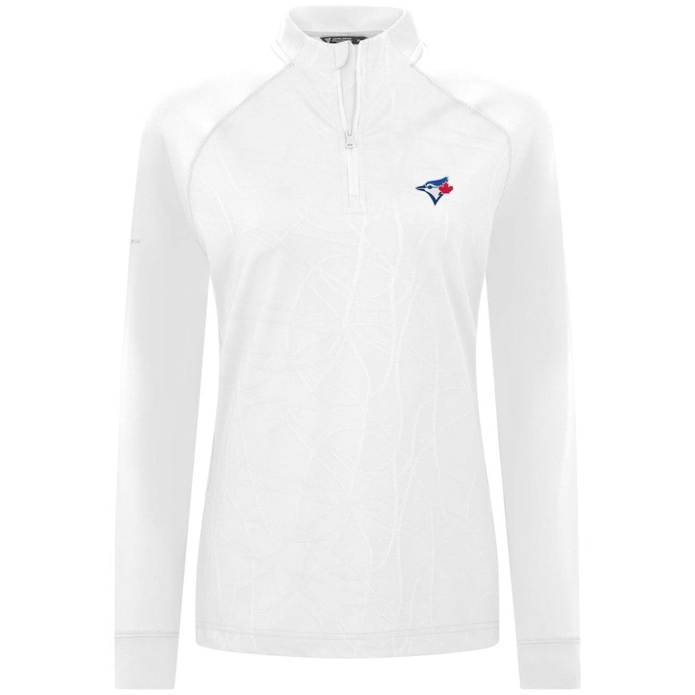 Toronto Blue Jays Levelwear Women's Amethyst Insignia 2.0 Quarter-Zip Jacket - White Jackets
