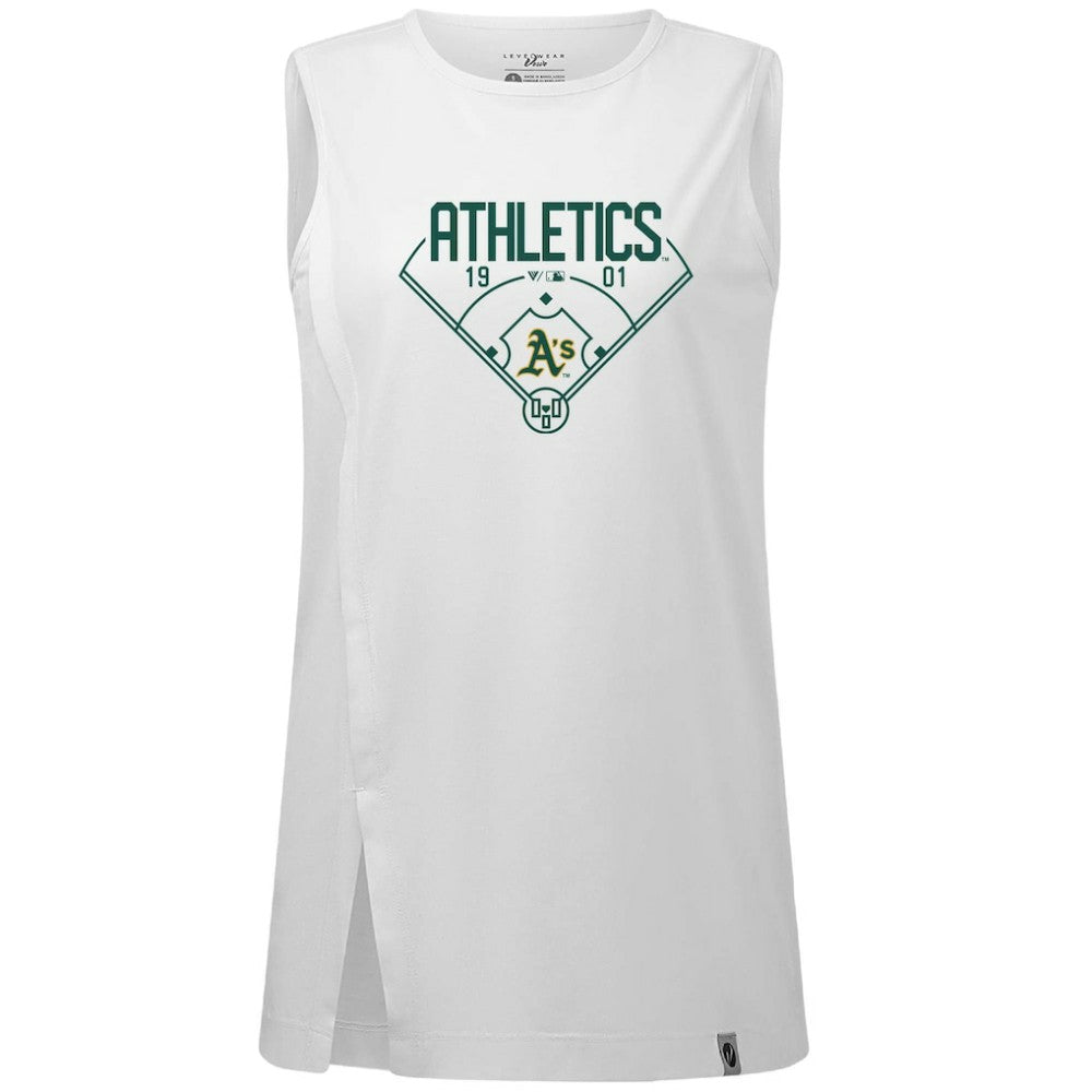 Athletics Levelwear Women's Influx Home Field Tank Top - White Tanks