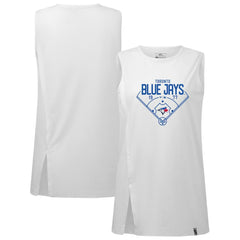 Toronto Blue Jays Levelwear Women's Influx Home Field Tank Top - White Tanks