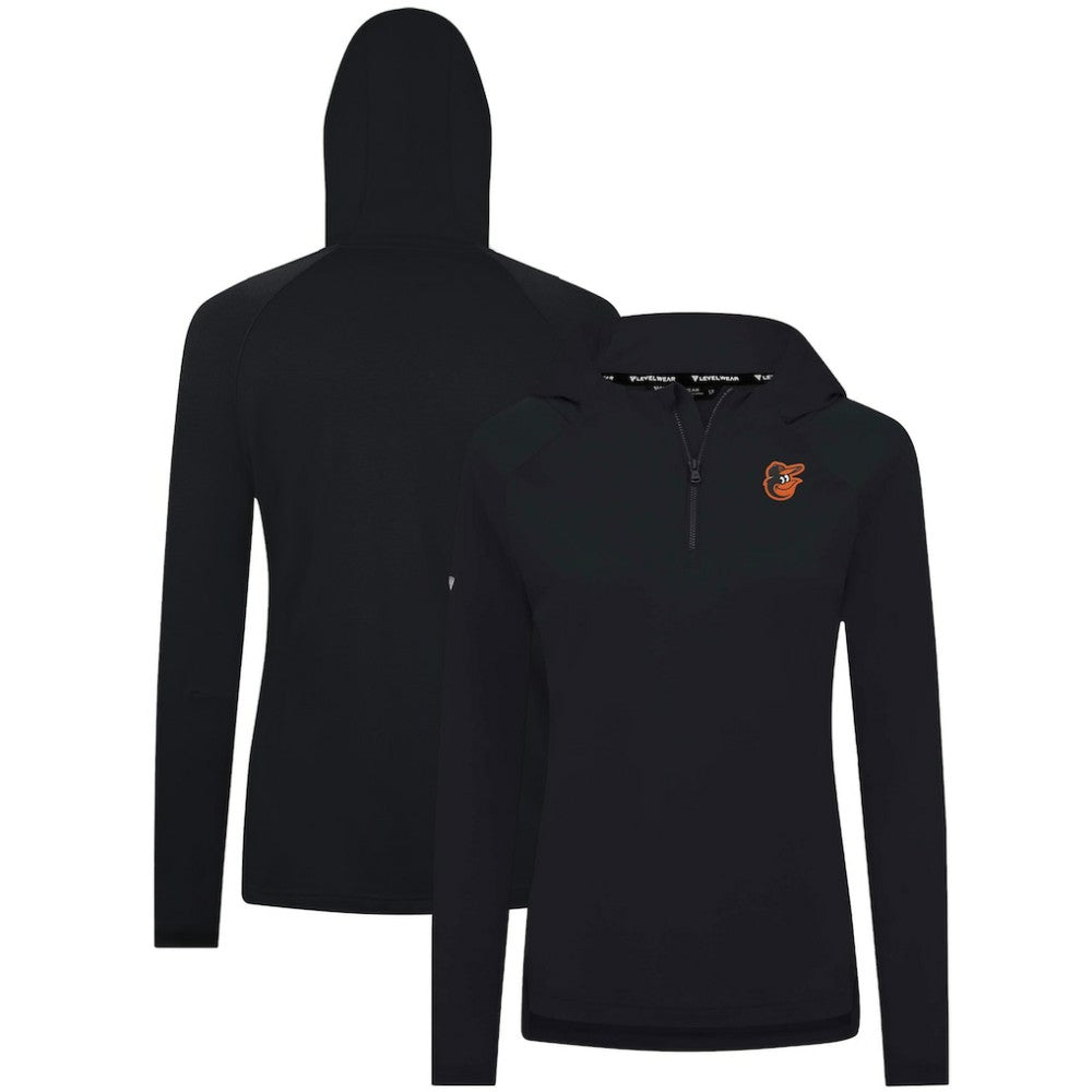 Baltimore Orioles Levelwear Women's Raven Insignia 2.0 Quarter-Zip Jacket - Black Jackets