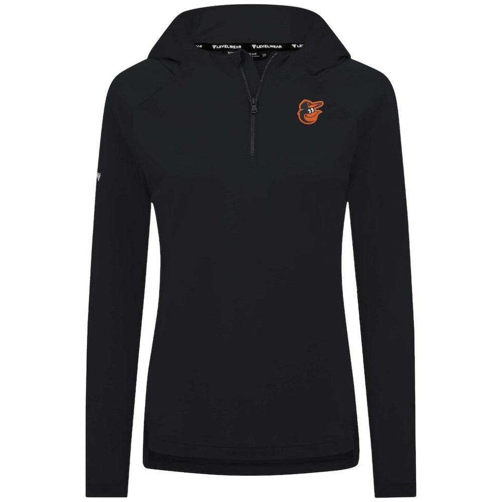 Baltimore Orioles Levelwear Women's Raven Insignia 2.0 Quarter-Zip Jacket - Black Jackets