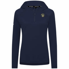 Milwaukee Brewers Levelwear Women's Raven Insignia 2.0 Quarter-Zip Jacket - Navy Jackets