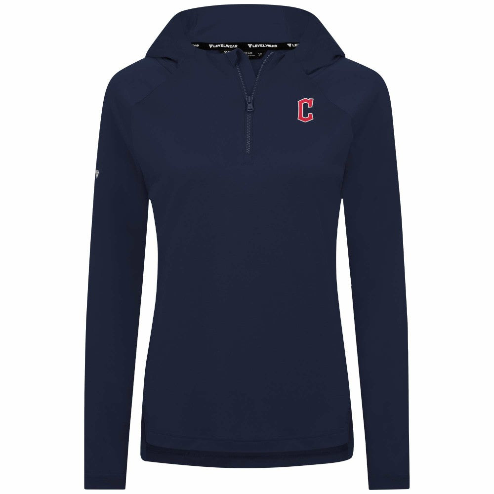 Cleveland Guardians Levelwear Women's Raven Insignia 2.0 Quarter-Zip Jacket - Navy Jackets