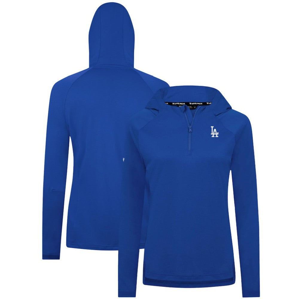 Los Angeles Dodgers Levelwear Women's Raven Insignia 2.0 Quarter-Zip Jacket - Royal Jackets