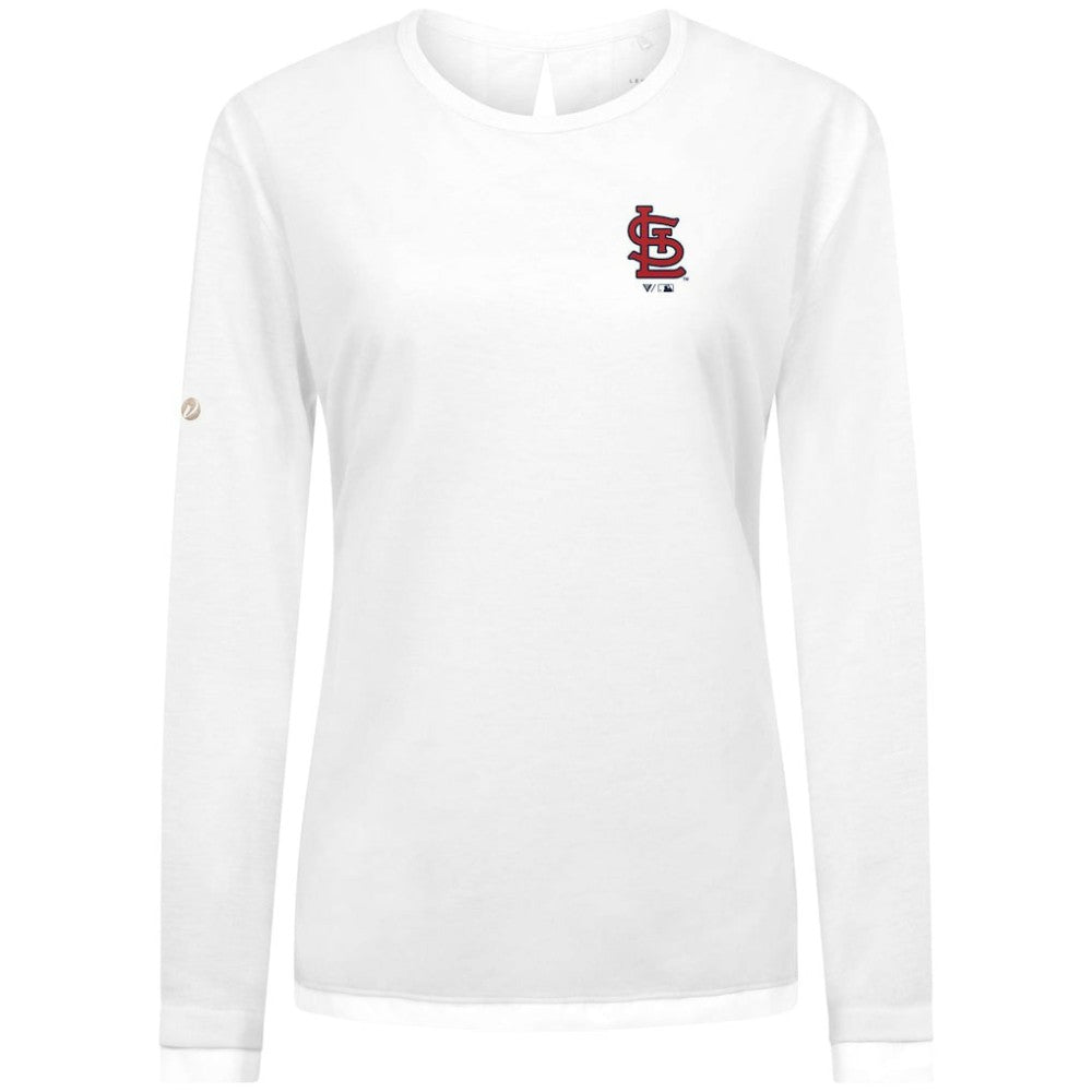 St. Louis Cardinals Levelwear Women's Sequoia Primary Logo Long Sleeve T-Shirt - White T-shirts