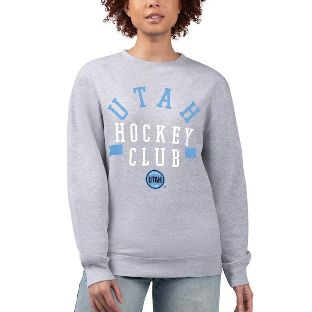 Utah Mammoth G-III 4Her by Carl Banks Women's Graphic Pullover Sweatshirt - Heather Gray | US 201983159