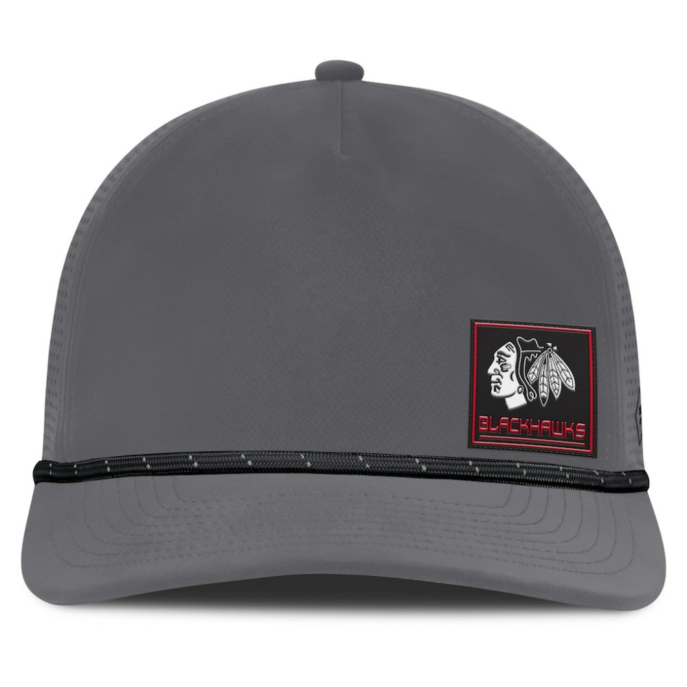 Chicago Blackhawks Fanatics Captain Rope Adjustable Hat - Gray | US 201984007