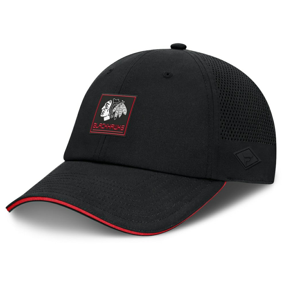 Chicago Blackhawks Fanatics Driver Adjustable Hat - Black | US 201984025