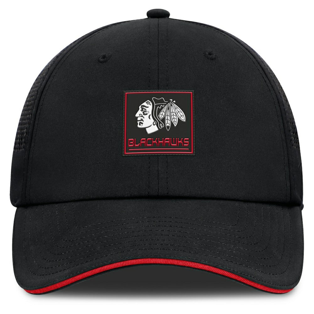 Chicago Blackhawks Fanatics Driver Adjustable Hat - Black | US 201984025