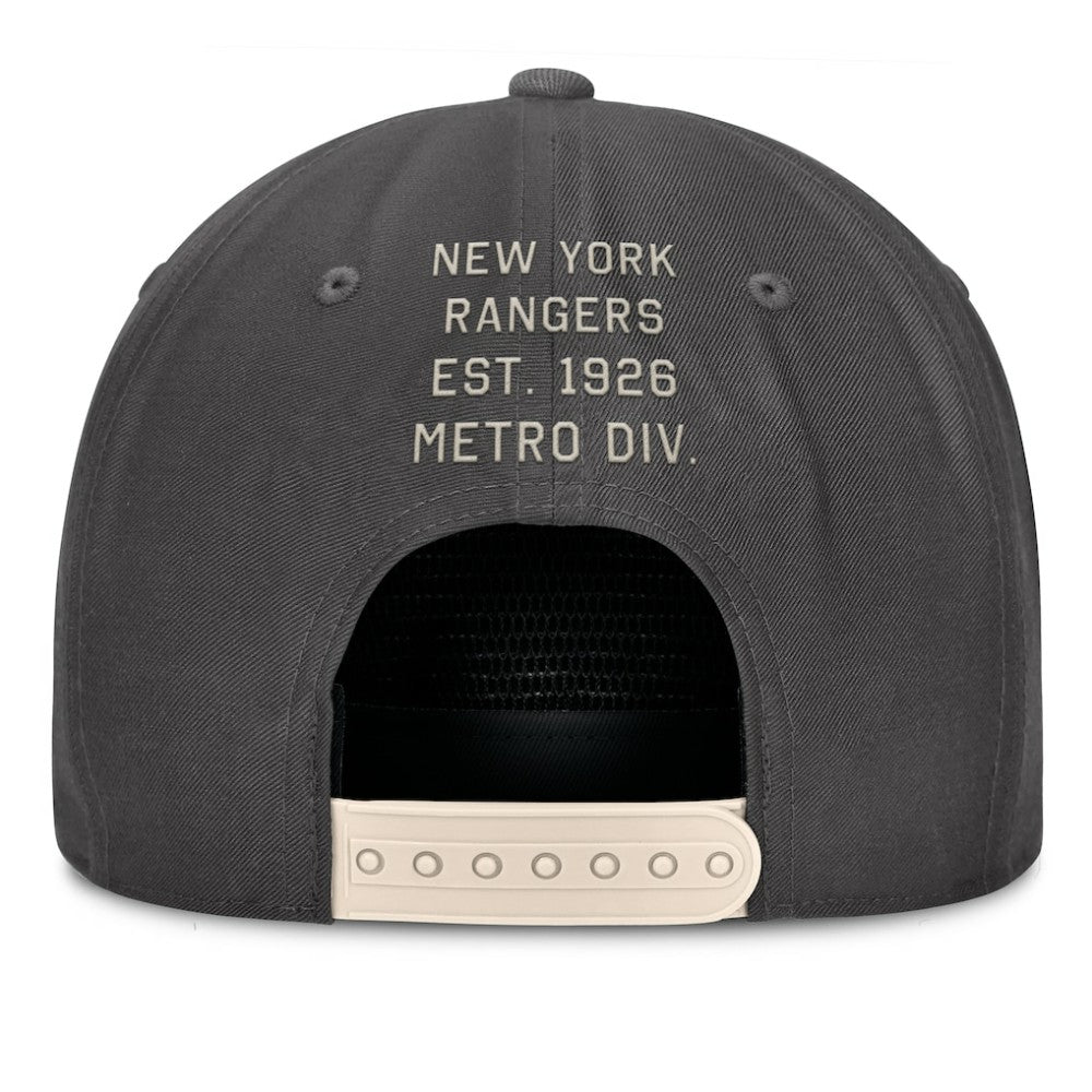 New York Rangers Fanatics Closer Adjustable Hat - Charcoal | US 201984032