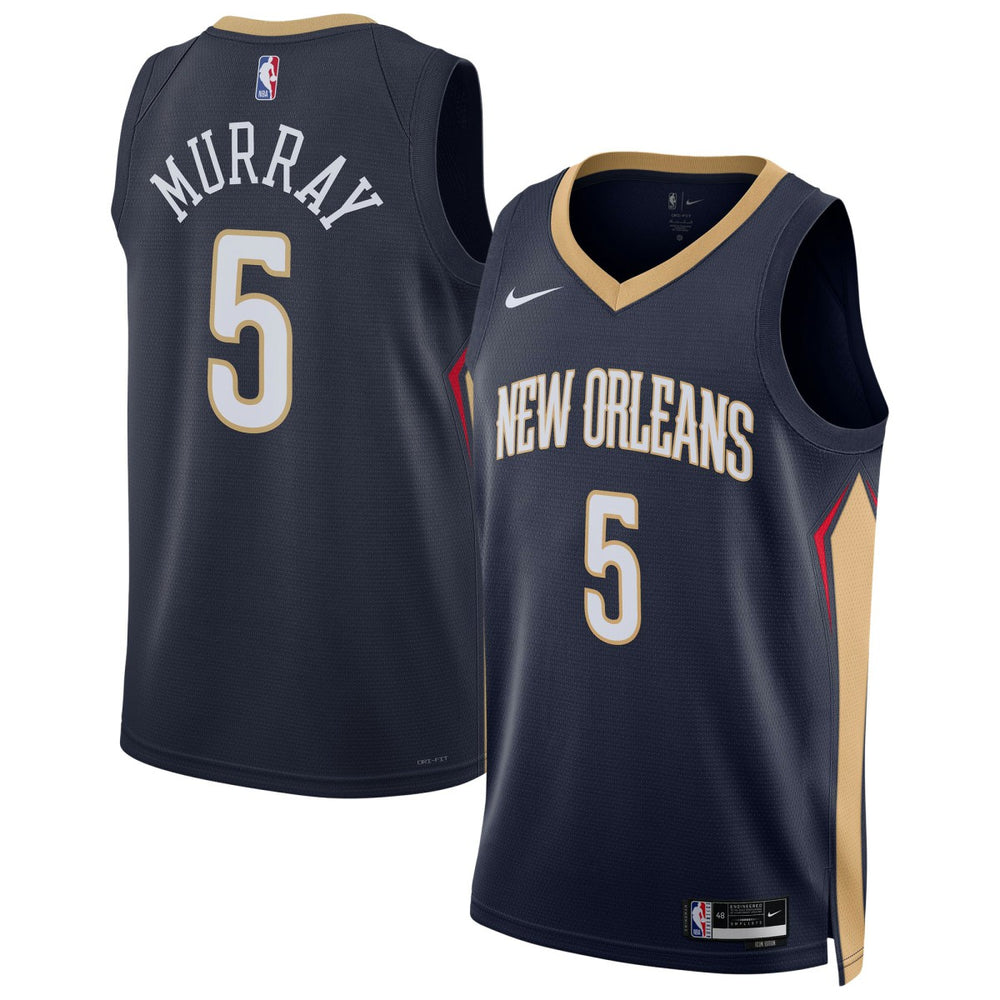 Dejounte Murray New Orleans Pelicans Unisex 2024 Offseason Addition Swingman Jersey Navy - Nike