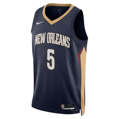 Dejounte Murray New Orleans Pelicans Unisex 2024 Offseason Addition Swingman Jersey Navy - Nike