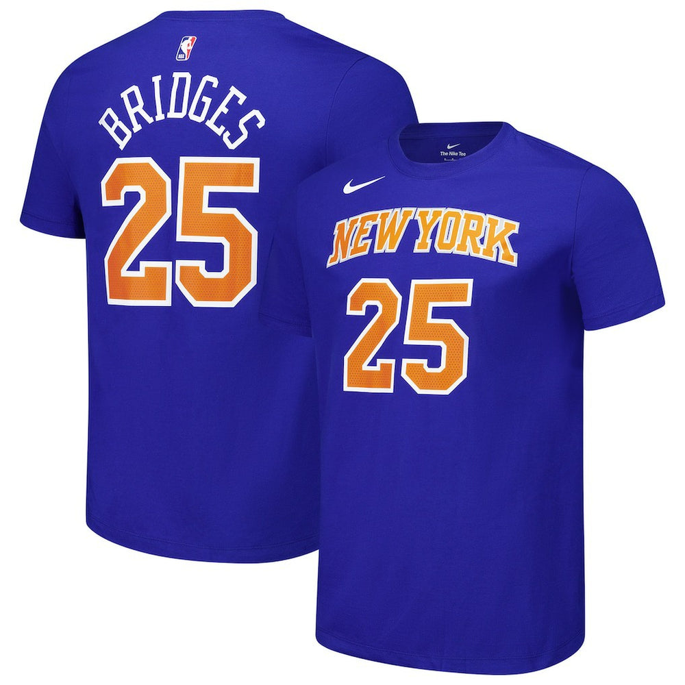 Mikal Bridges New York Knicks Unisex Name & Number T-Shirt Blue - Nike