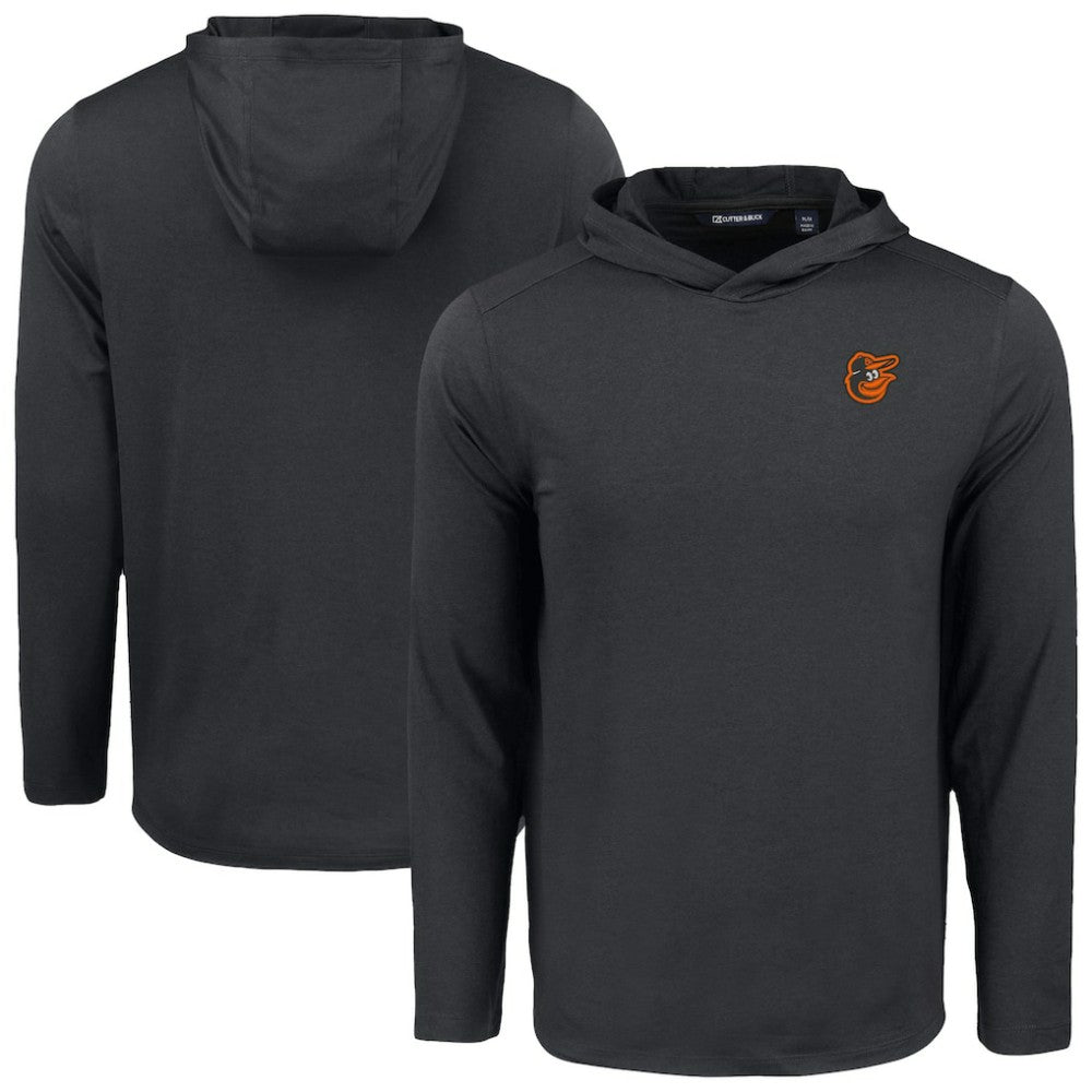 Baltimore Orioles Cutter & Buck Coastline Epic Comfort Recycled Eco Hoodie Long Sleeve T-Shirt - Black Hoodies