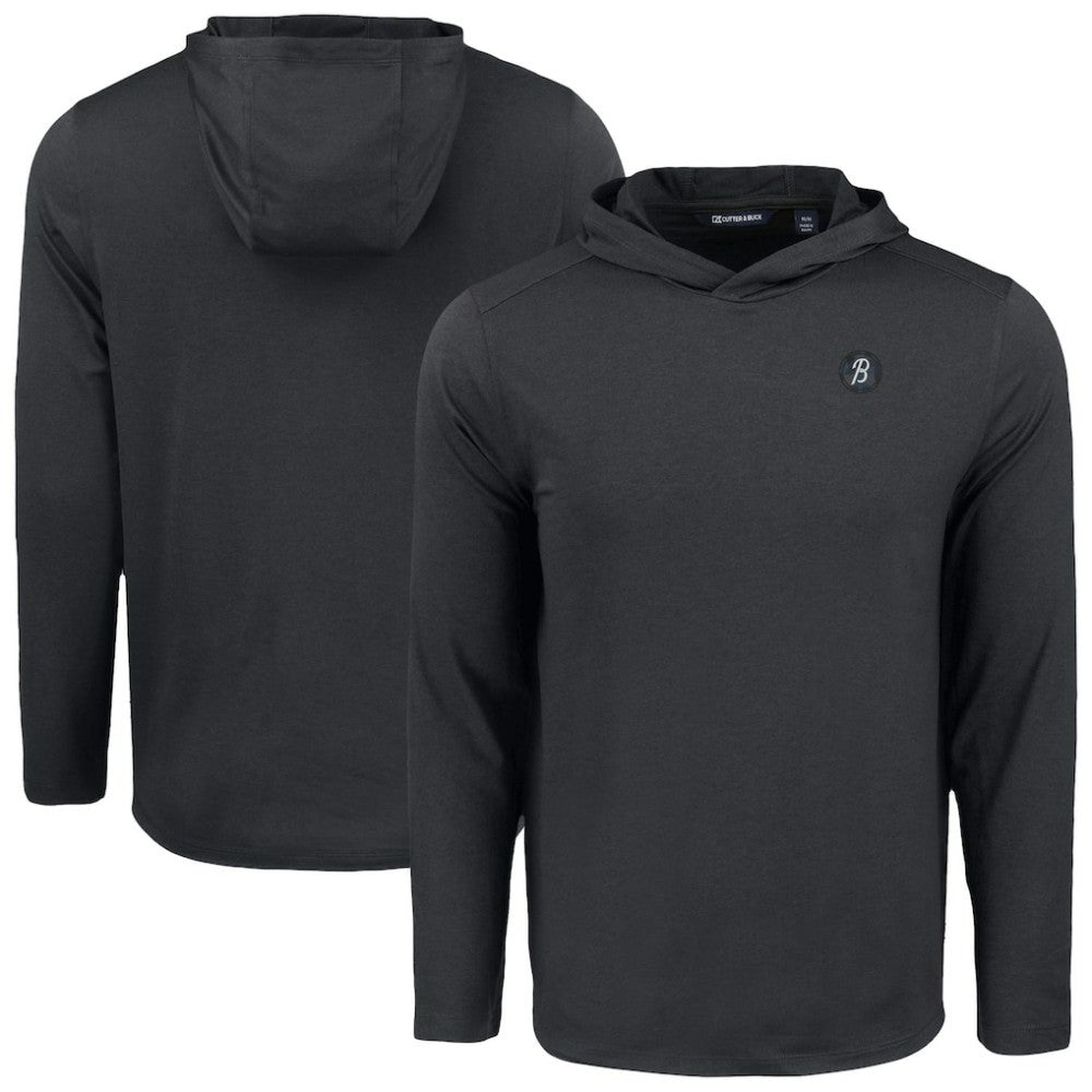 Baltimore Orioles Cutter & Buck Coastline Epic Comfort Recycled Eco Hoodie Long Sleeve T-Shirt - Black Hoodies