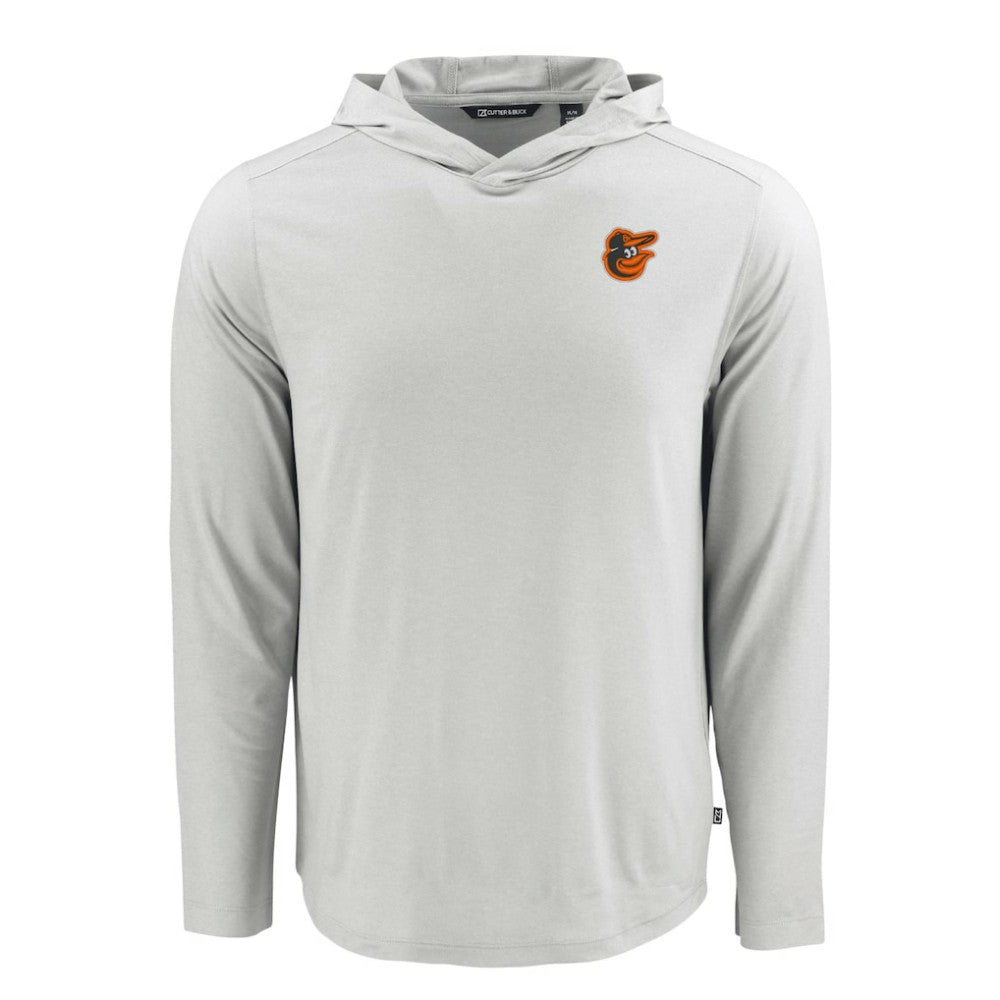 Baltimore Orioles Cutter & Buck Coastline Epic Comfort Recycled Eco Hoodie Long Sleeve T-Shirt - Gray Hoodies