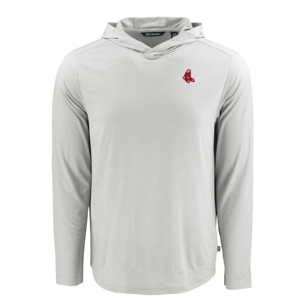 Boston Red Sox Cutter & Buck Coastline Epic Comfort Recycled Eco Hoodie Long Sleeve T-Shirt - Gray Hoodies