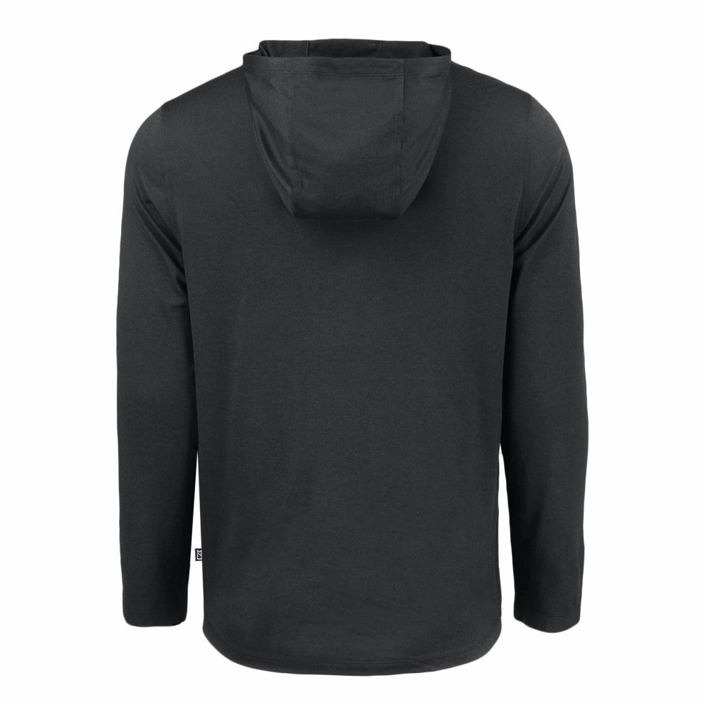 Cincinnati Reds Cutter & Buck Coastline Epic Comfort Recycled Eco Hoodie Long Sleeve T-Shirt - Black Hoodies