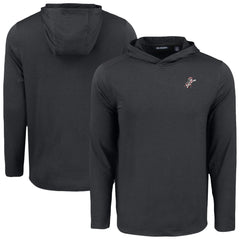 Cincinnati Reds Cutter & Buck Coastline Epic Comfort Recycled Eco Hoodie Long Sleeve T-Shirt - Black Hoodies