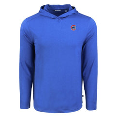 Chicago Cubs Cutter & Buck Coastline Epic Comfort Recycled Eco Hoodie Long Sleeve T-Shirt - Royal Hoodies