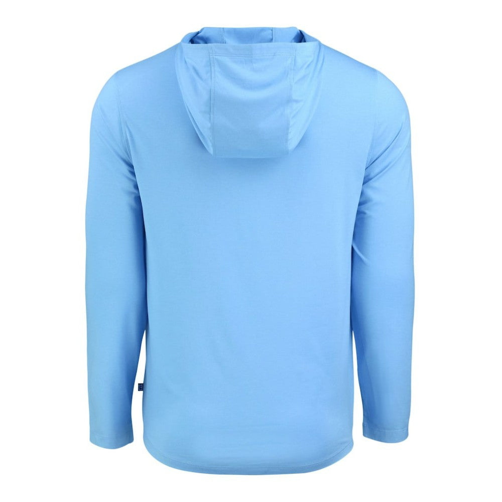Atlanta Braves Cutter & Buck Coastline Epic Comfort Recycled Eco Hoodie Long Sleeve T-Shirt - Powder Blue Hoodies