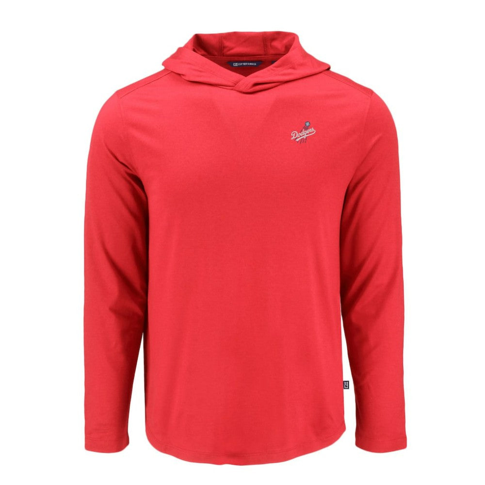 Los Angeles Dodgers Cutter & Buck Coastline Epic Comfort Recycled Eco Hoodie Long Sleeve T-Shirt - Red Hoodies