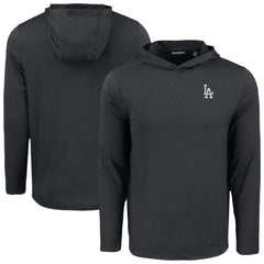 Los Angeles Dodgers Cutter & Buck Coastline Epic Comfort Recycled Eco Hoodie Long Sleeve T-Shirt - Black Hoodies
