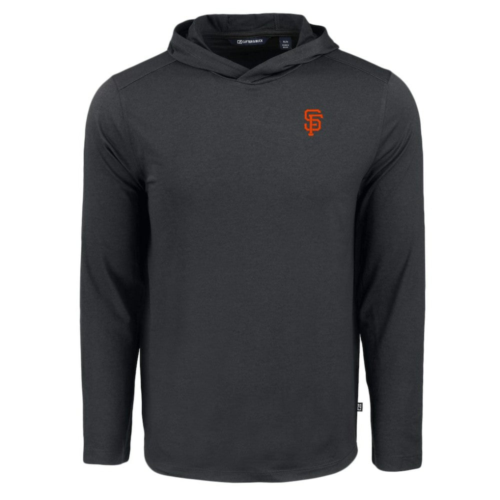 San Francisco Giants Cutter & Buck Coastline Epic Comfort Recycled Eco Hoodie Long Sleeve T-Shirt - Black Hoodies