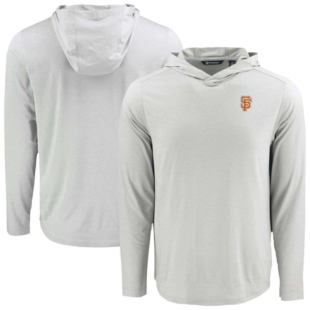 San Francisco Giants Cutter & Buck Coastline Epic Comfort Recycled Eco Hoodie Long Sleeve T-Shirt - Gray Hoodies