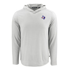 Texas Rangers Cutter & Buck Coastline Epic Comfort Recycled Eco Hoodie Long Sleeve T-Shirt - Gray Hoodies